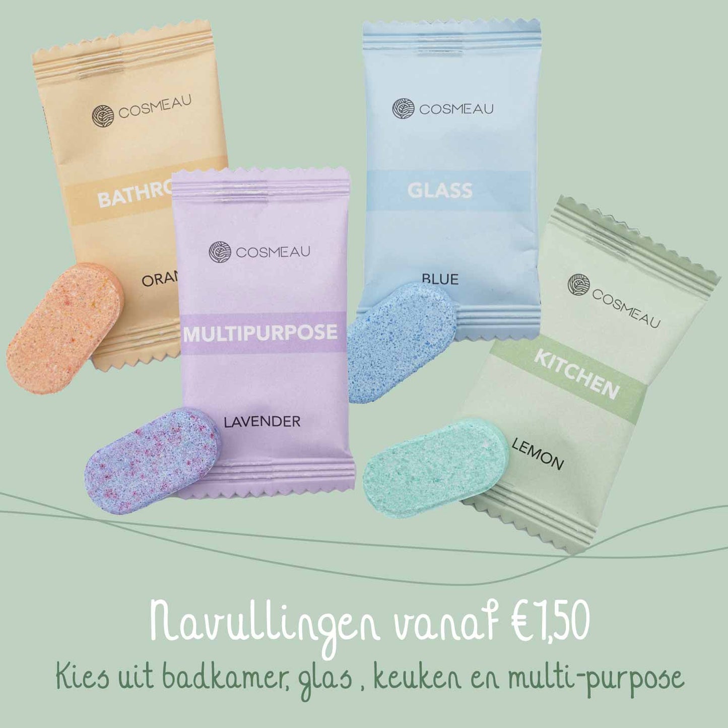 Schoonmaakset - Mat Glazen Spuitflessen