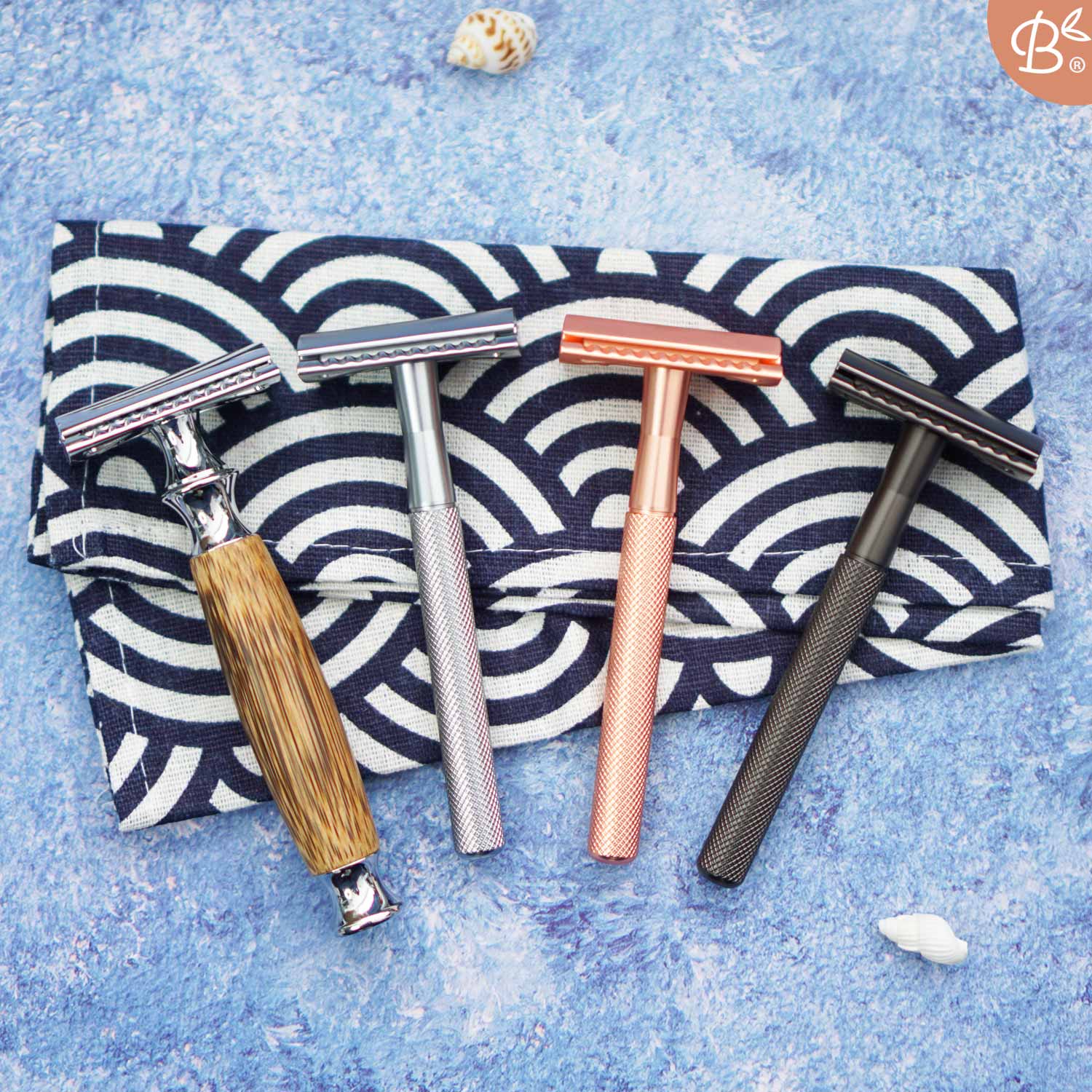 Safety Razor Rose Gold + 20x Blades for Women Stainless Steel