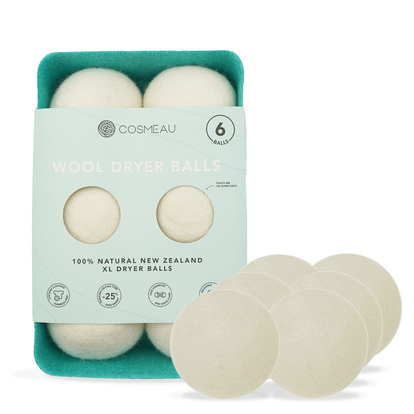 Drogerballen 6 Stuks met Bewaardoos