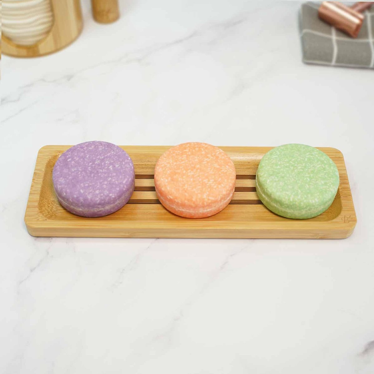 Bamboozy Shampoo Bar Soap Dish L for 3 Shampoo Bars - Conditioner Bar Body Bar Shampoo Bar - Bamboo Soap Holder Tray