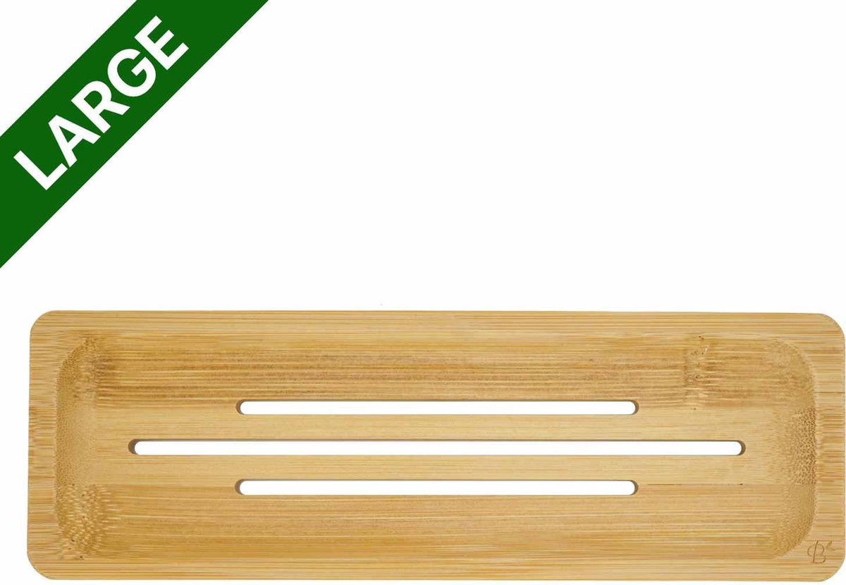 Bamboozy Shampoo Bar Soap Dish L for 3 Shampoo Bars - Conditioner Bar Body Bar Shampoo Bar - Bamboo Soap Holder Tray