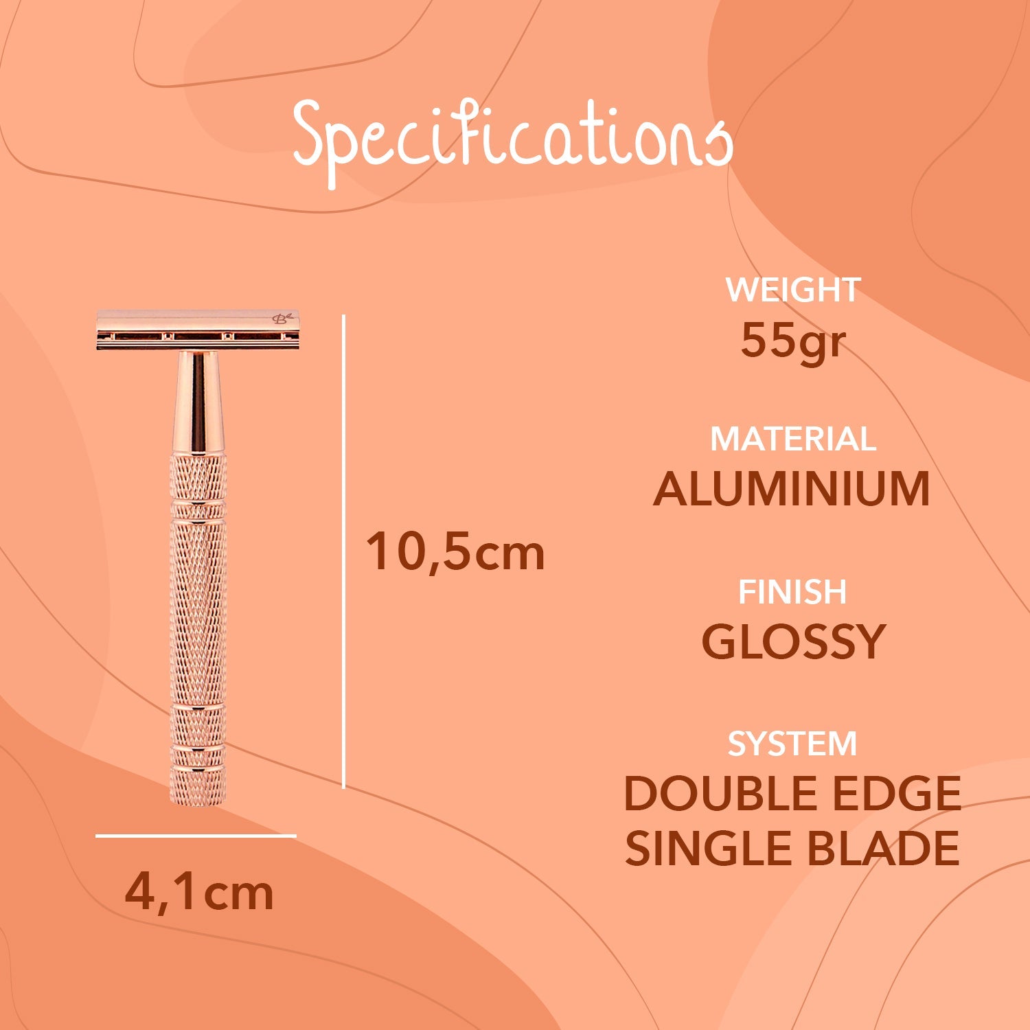 Starter Kit Safety Razor Rose Gold Aluminium