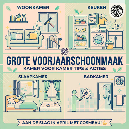 Voorjaarsschoonmaak 2026: de ultieme gids per kamer