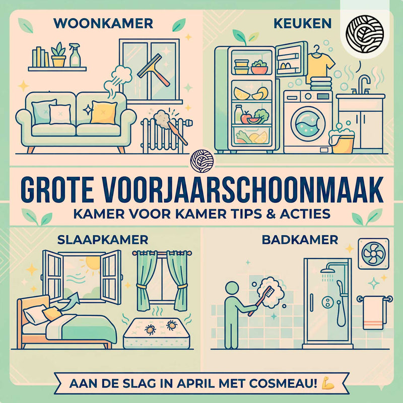 Voorjaarsschoonmaak 2026: de ultieme gids per kamer