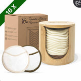 Bamboozy Reusable Cotton Pads · 12x Daily 4x Scrub · With Holder