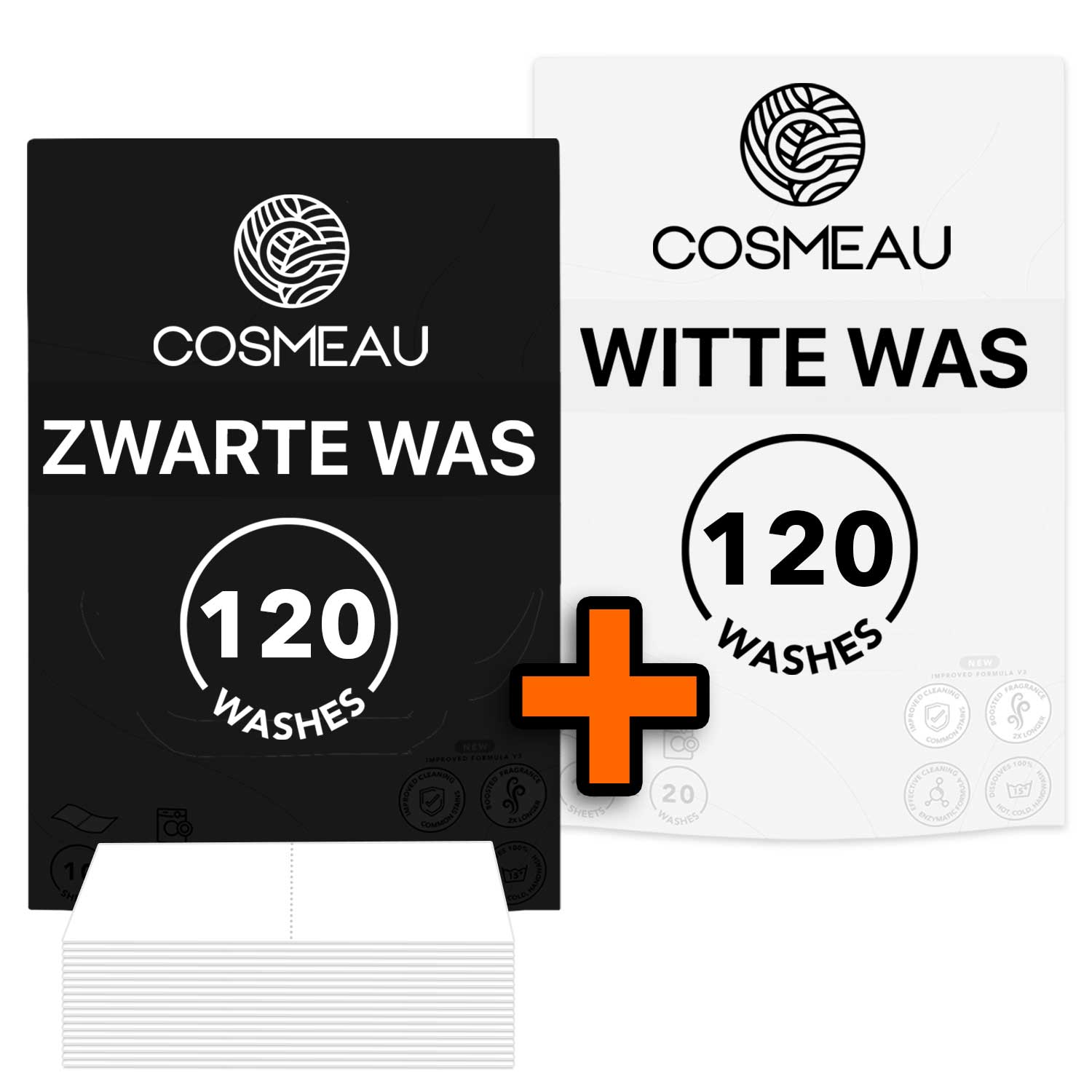 Wasstrips Zwart + Wit 120