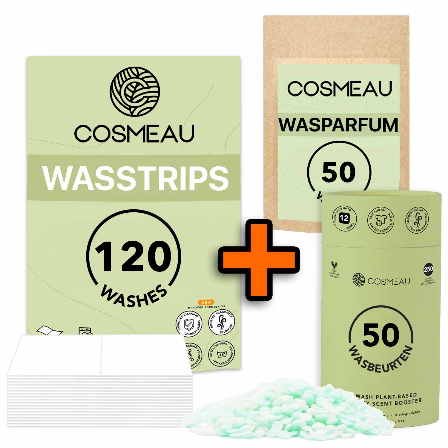 50% Korting Geurparel Combo Wasstrips Lentefris + Gratis Geurparels + Refill