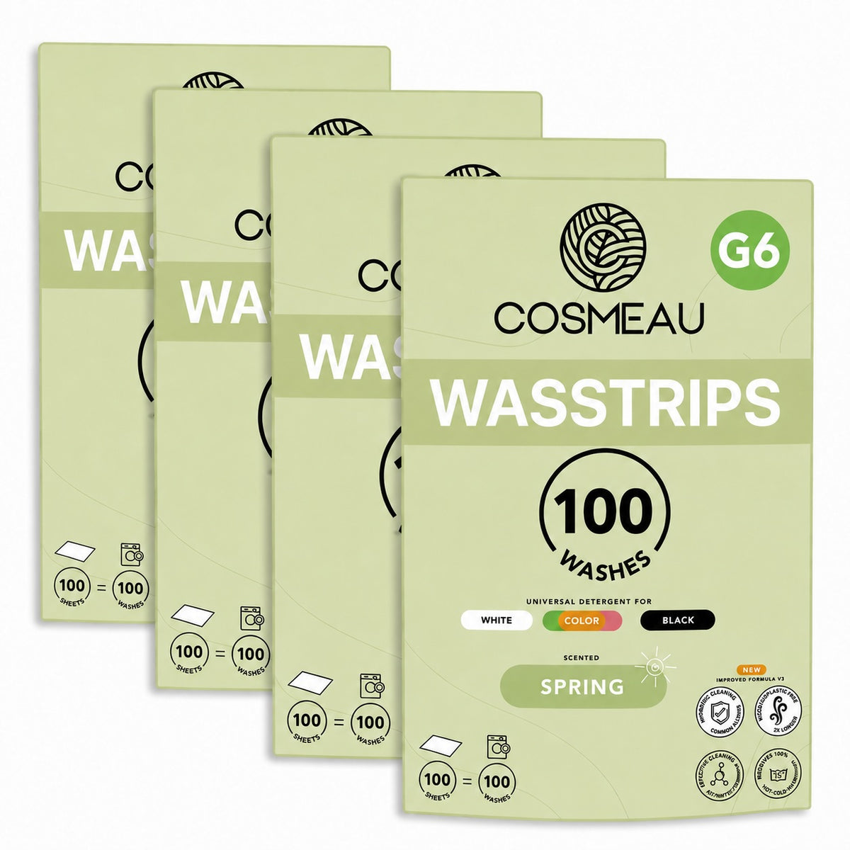 1+1 Gratis 200 Beurten Wasstrips Lentefris G6