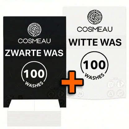 1+1 Combo Schwarz + Weiß 200 Waschstreifen