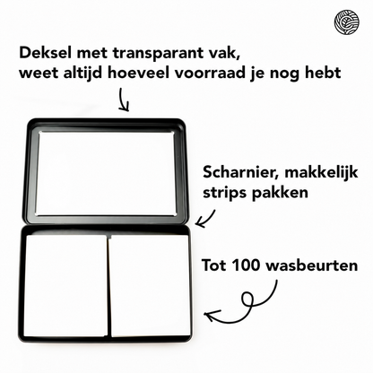 Cosmeau zwarte bewaardoos tot 100 wasbeurten
