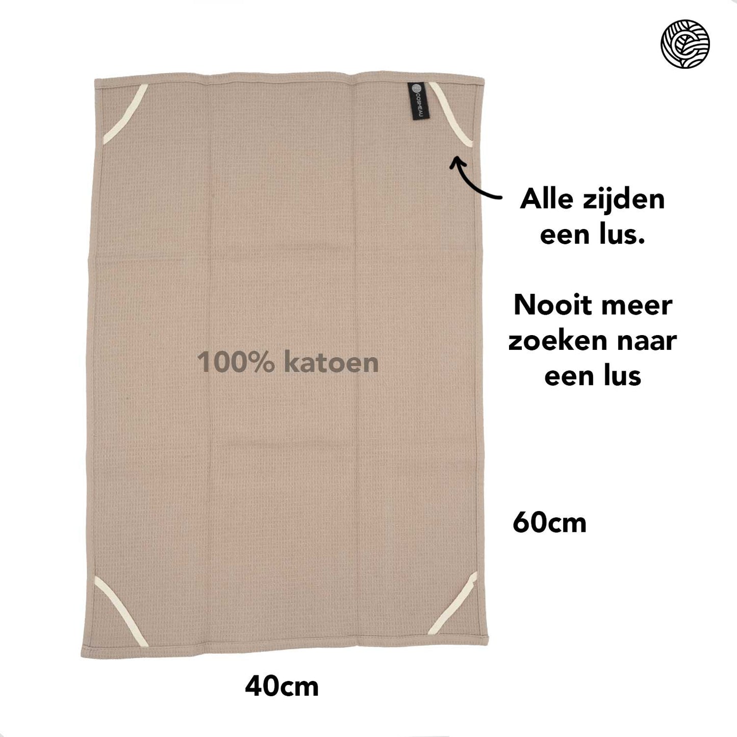 Handdoek en Theedoek 2-in-1