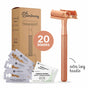 Bamboozy Safety Razor Butterfly + 20x Platinum Blades