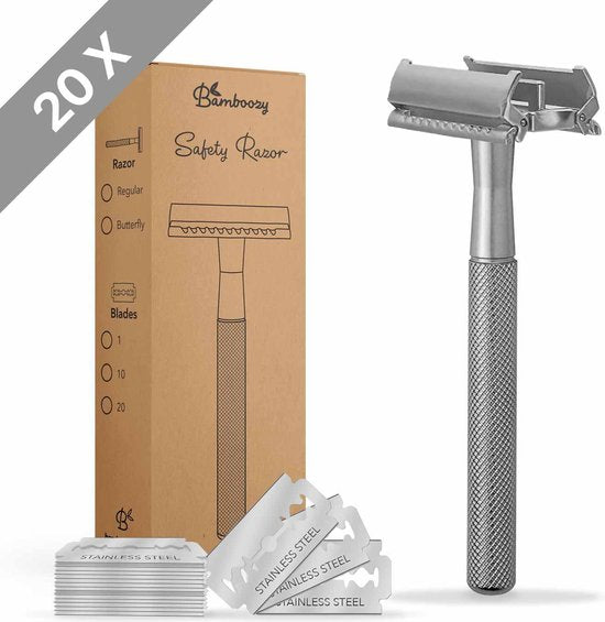 Safety Razor Butterfly + 20x Platinum Blades