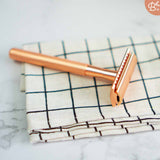 Safety Razor Rose Gold + 20x Blades for Women Stainless Steel