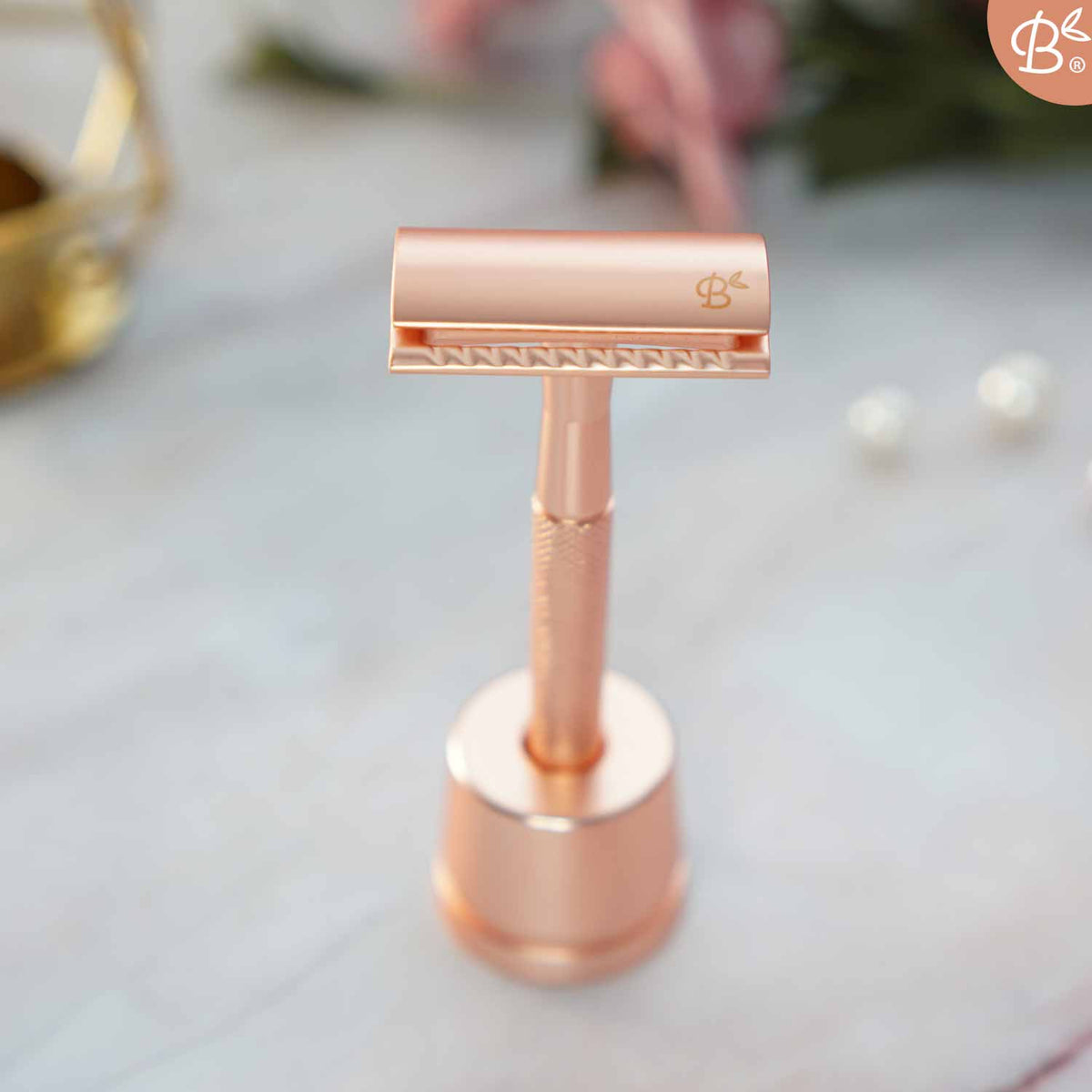 Safety Razor with Stand · 20x Platinum Blades