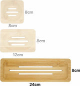 Bamboozy Shampoo Bar Zeepbak L for 3 Shampoo Bars - Conditioner Bar Body Bar Shampoobar - Bamboe Bakje Zeephouder