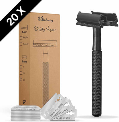 Safety Razor Butterfly + 20x Platinum Blades