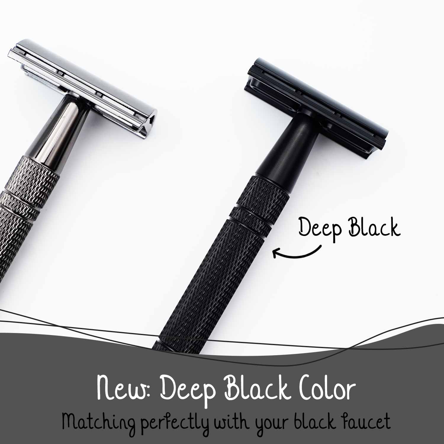 Starter Kit Safety Razor Black Aluminium