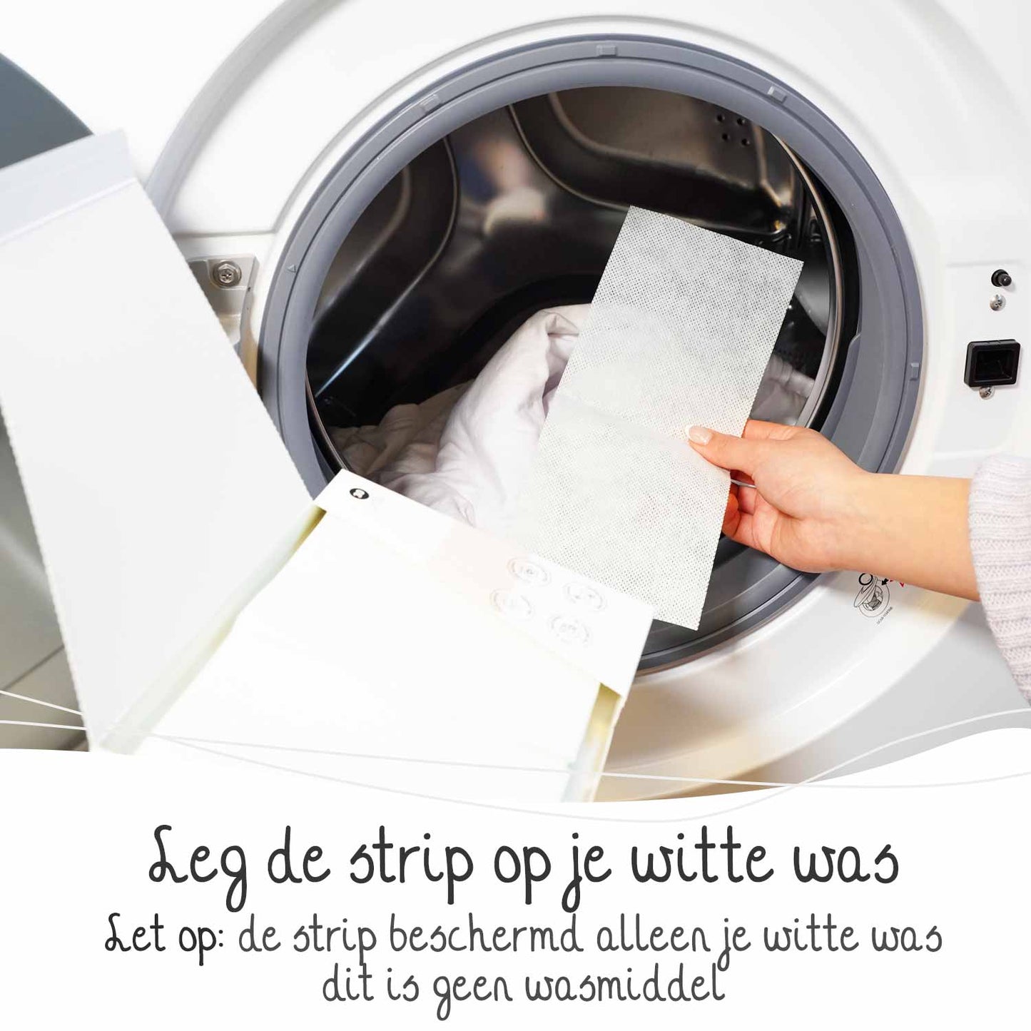 Kleurbooster Wit ALLEEN VOLLEDIG WIT WASGOED (Geen Wasmiddel): Witte Was White Protect Strips