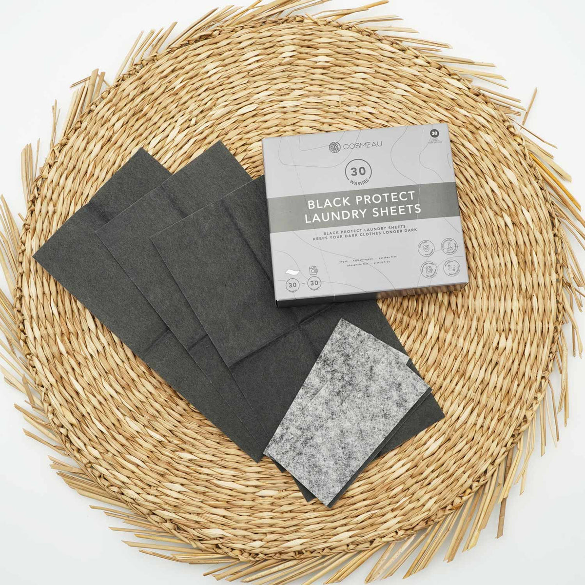 Colour Booster Black ONLY FOR PURE BLACK LAUNDRY (No Detergent): Black Dark Wash Color Protect Sheets