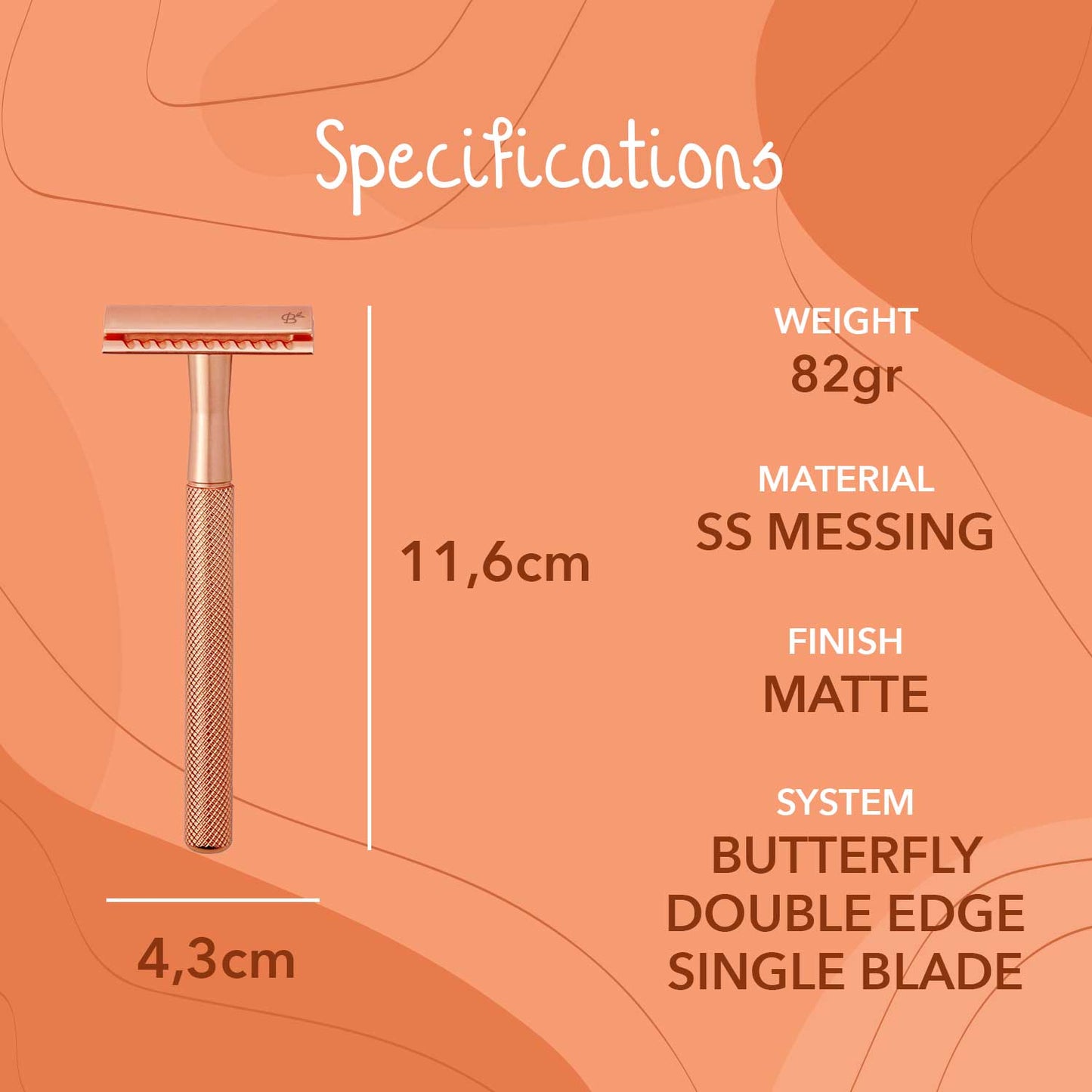 Safety Razor Butterfly + 20x Platinum Blades