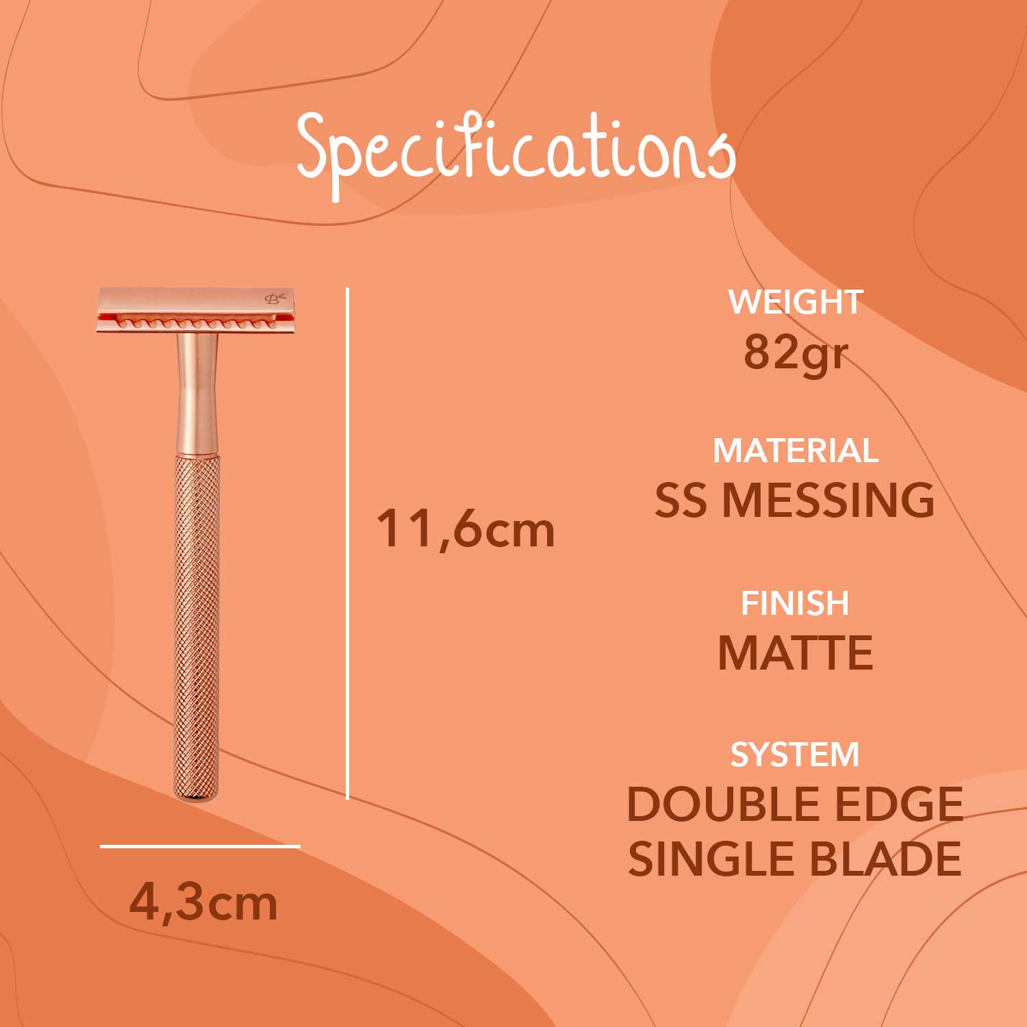 Safety Razor with Stand · 20x Platinum Blades