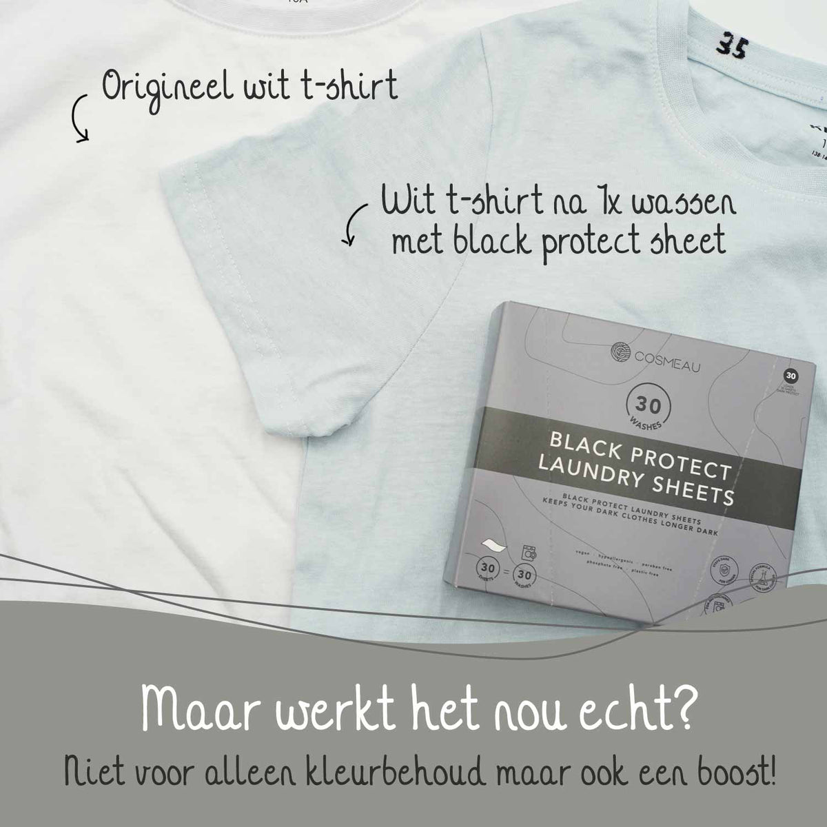 Colour Booster Black ONLY FOR PURE BLACK LAUNDRY (No Detergent): Black Dark Wash Color Protect Sheets