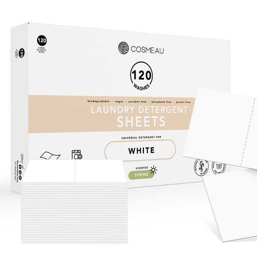 White protect laundry sheets